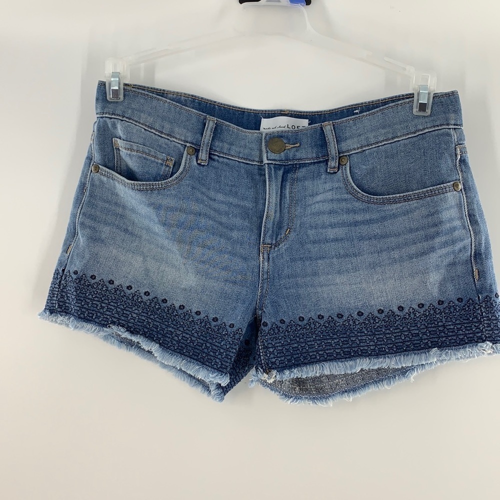 ANN TAYLOR LOFT JEAN RAW HEM SHORTS SIZE 0